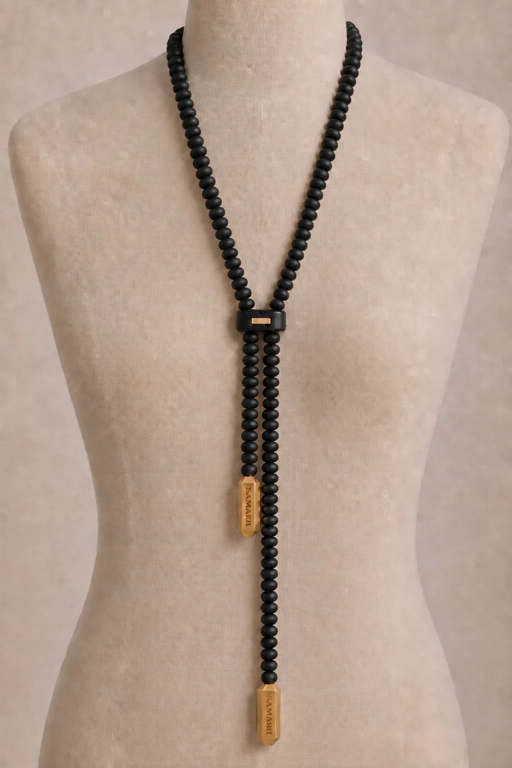 FORM Matte Onyx Lariat Necklace